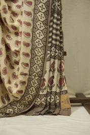 Beige HBP Modal Silk Saree - SRBSMS680