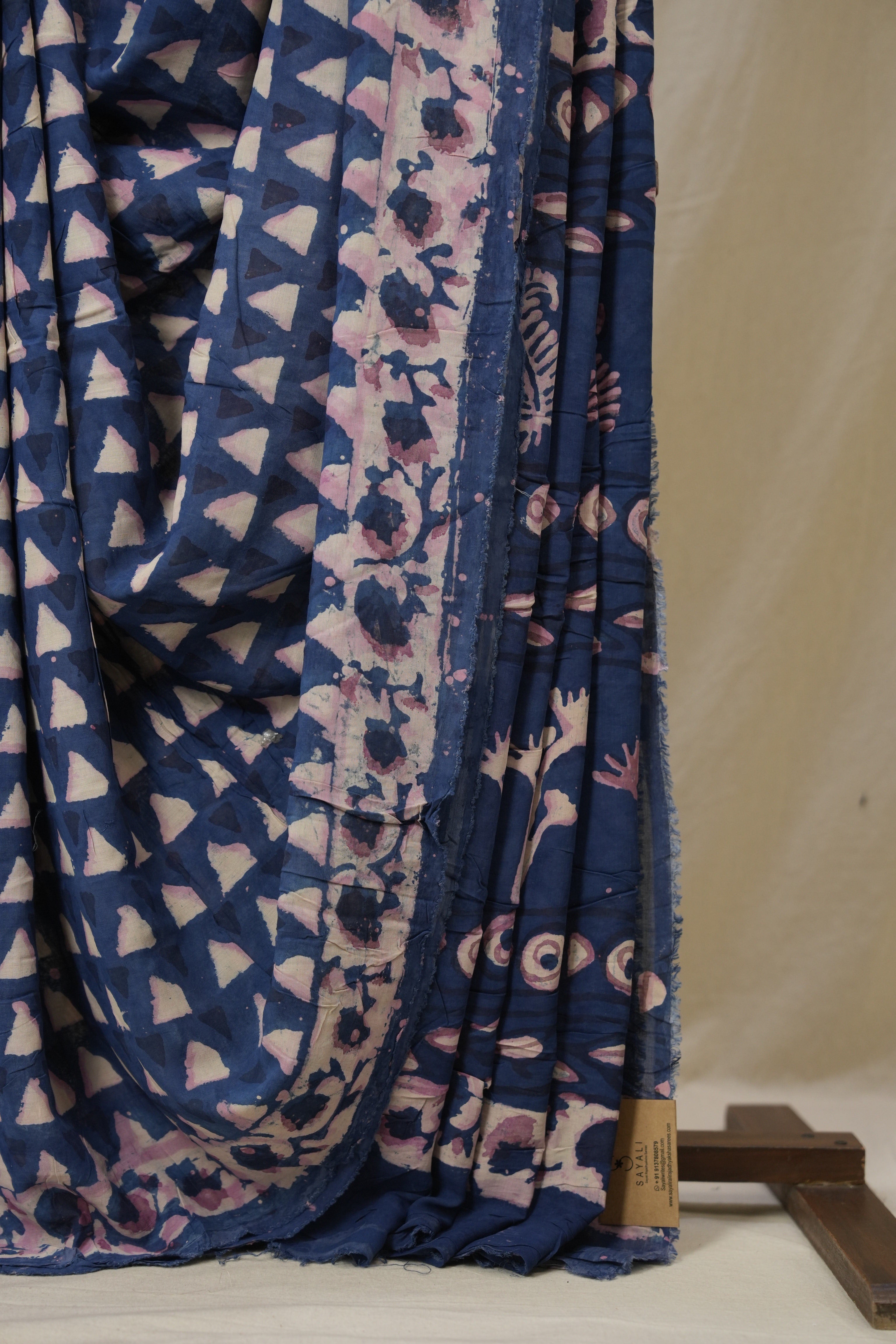 Light Navy Blue Modal Silk Saree - SRLNBMSS635
