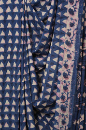 Light Navy Blue Modal Silk Saree - SRLNBMSS635