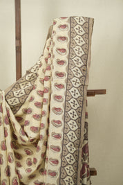 Beige HBP Modal Silk Saree - SRBSMS680