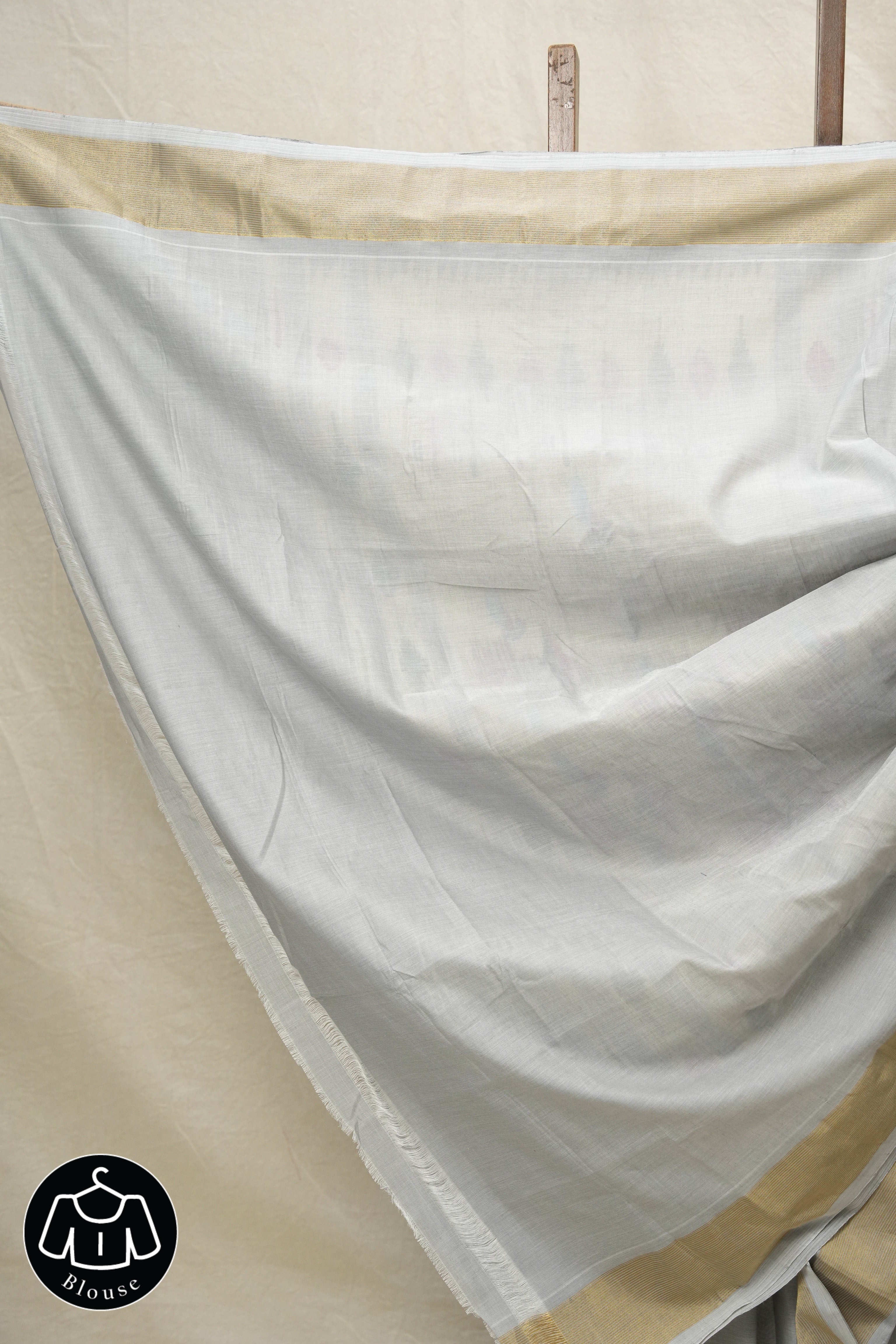 Grey Cotton Paithani Saree - SRGCPS603