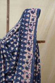 Light Navy Blue Modal Silk Saree - SRLNBMSS635