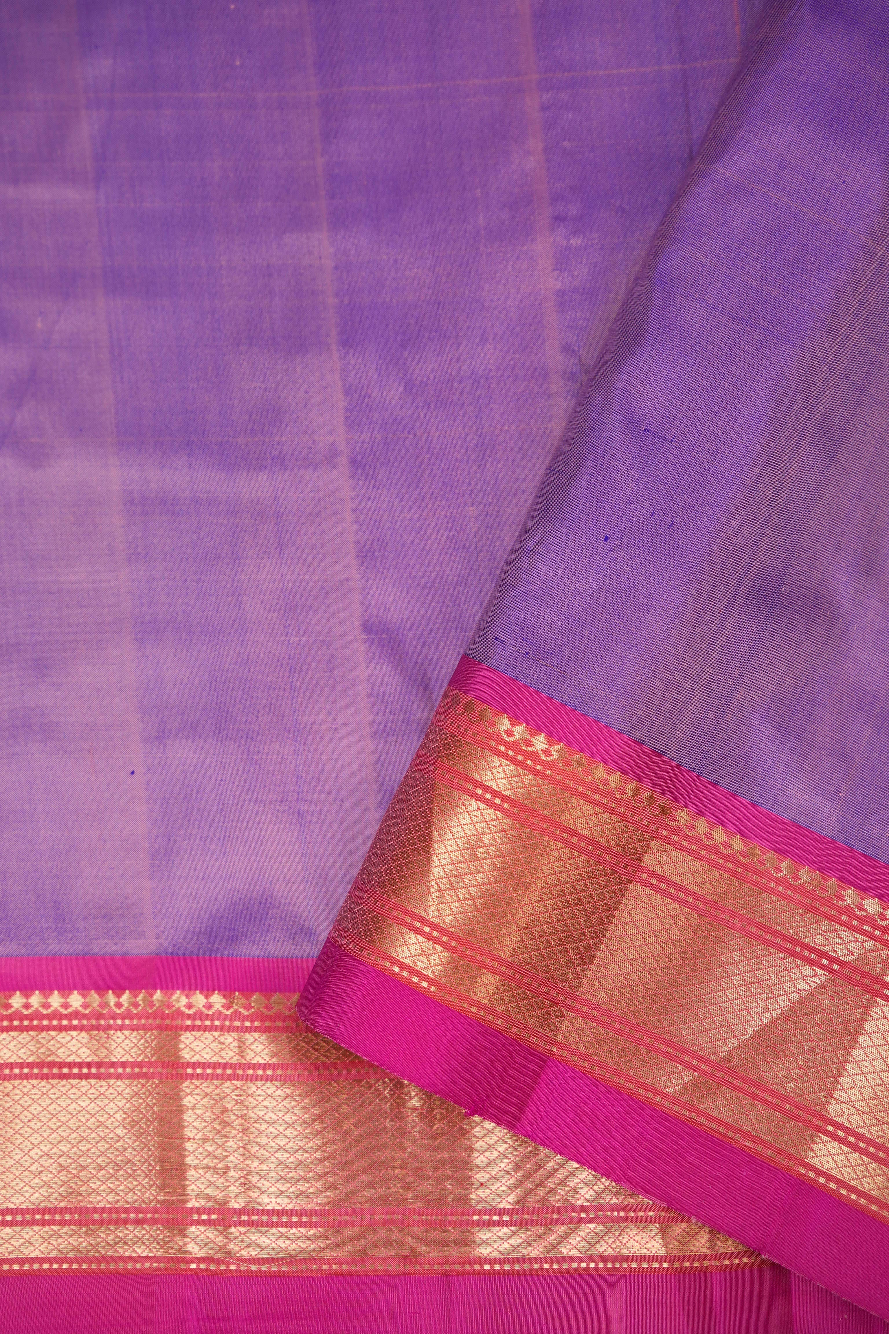 Lavender Silk Paithani Saree - Saavari - SSLSPS47