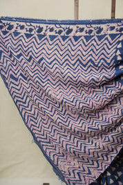 Light Navy Blue Modal Silk Saree - SRLNBMSS635