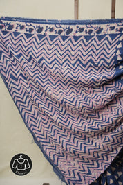 Light Navy Blue Modal Silk Saree - SRLNBMSS635