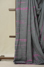 Grey Modal Silk Saree - SRGMSS628