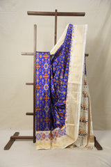 Deep Blue Pochampalli Silk Ikat Saree - SRDBPSIS254