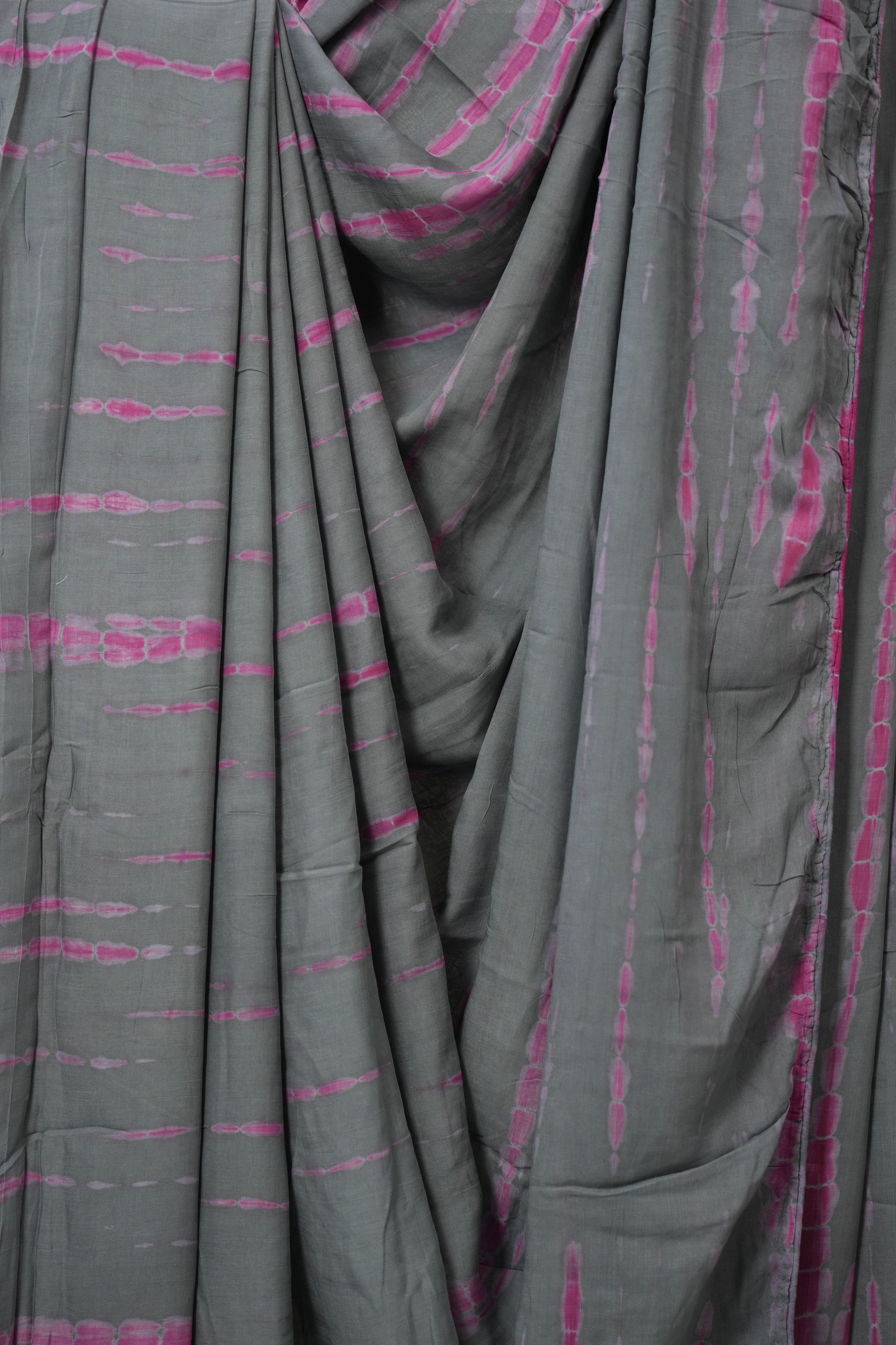 Grey Modal Silk Saree - SRGMSS628