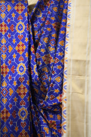 Deep Blue Pochampalli Silk Ikat Saree - SRDBPSIS254