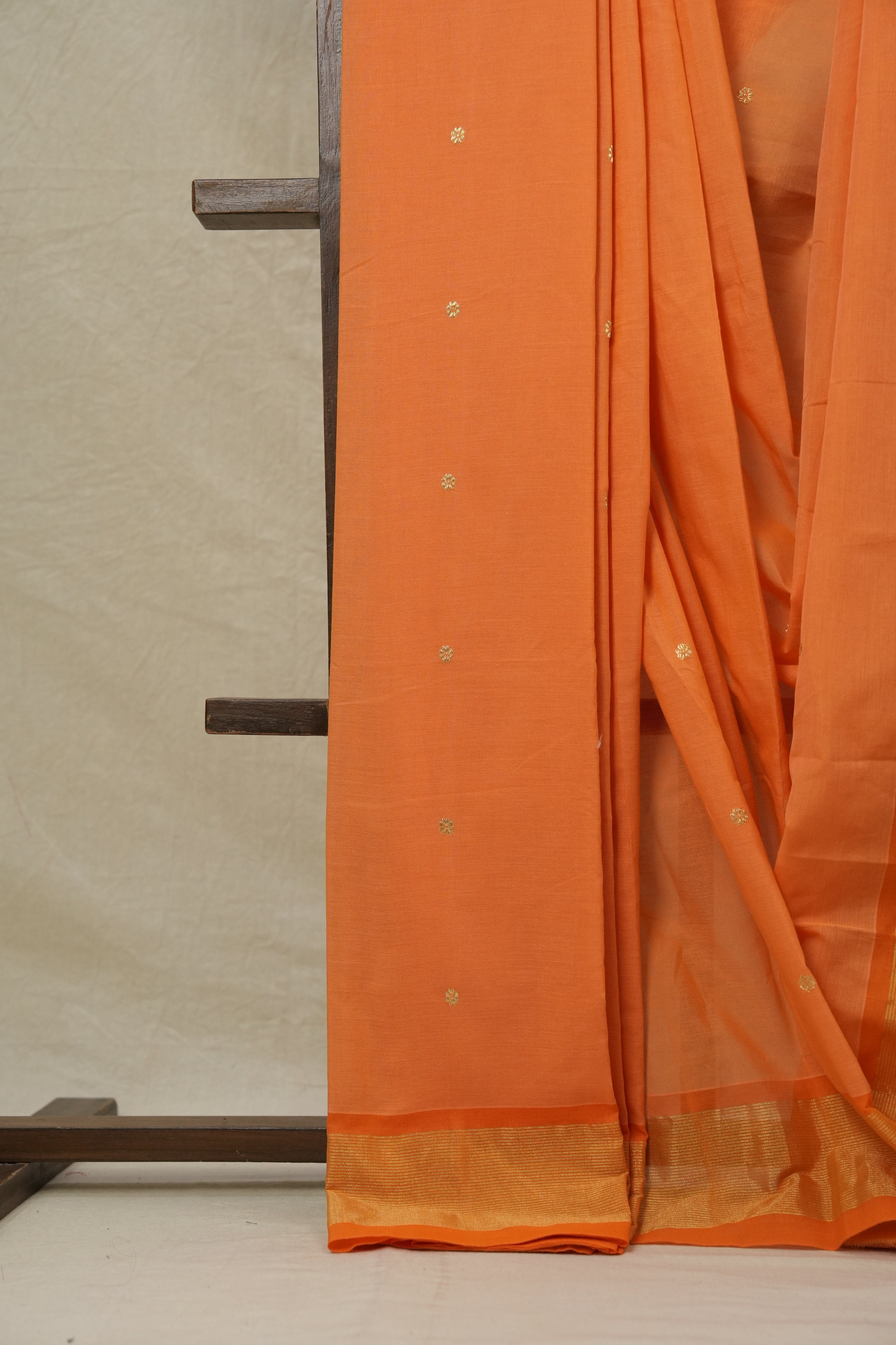 Orange Cotton Paithani Saree - SROCPS607