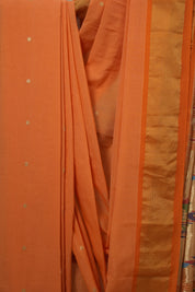 Orange Cotton Paithani Saree - SROCPS607