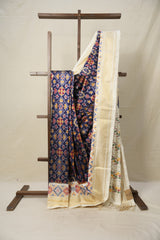 Royal Blue Pochampalli Silk Ikat Saree - SRRBPSIS253