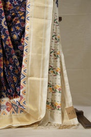 Royal Blue Pochampalli Silk Ikat Saree - SRRBPSIS253