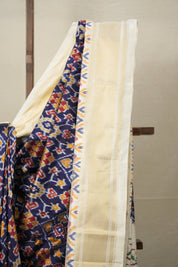 Royal Blue Pochampalli Silk Ikat Saree - SRRBPSIS253