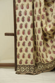 Beige HBP Modal Silk Saree - SRBSMS678