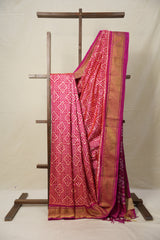 Pink Pochampalli Silk Ikat Saree - SRPPSIS248
