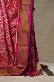 Pink Pochampalli Silk Ikat Saree - SRPPSIS248
