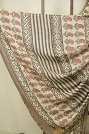 Beige HBP Modal Silk Saree - SRBSMS678