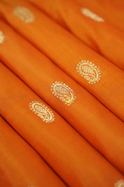 Orange Silk Paithani Saree - Saavari - SSOSPS45