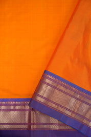 Orange Silk Paithani Saree - Saavari - SSOSPS45