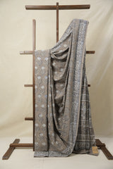 Kashish Grey HBP Cotton Saree - SRKGCS3163