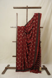 Maroon HBP Modal Silk Saree - SRMMSS592