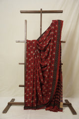 Maroon HBP Modal Silk Saree - SRMMSS592