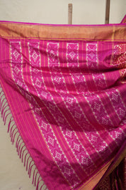 Pink Pochampalli Silk Ikat Saree - SRPPSIS248