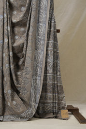 Kashish Grey HBP Cotton Saree - SRKGCS3163