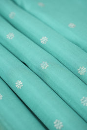 Aqua Blue Gadwal Silk Saree - Saavari - SSABGSS17
