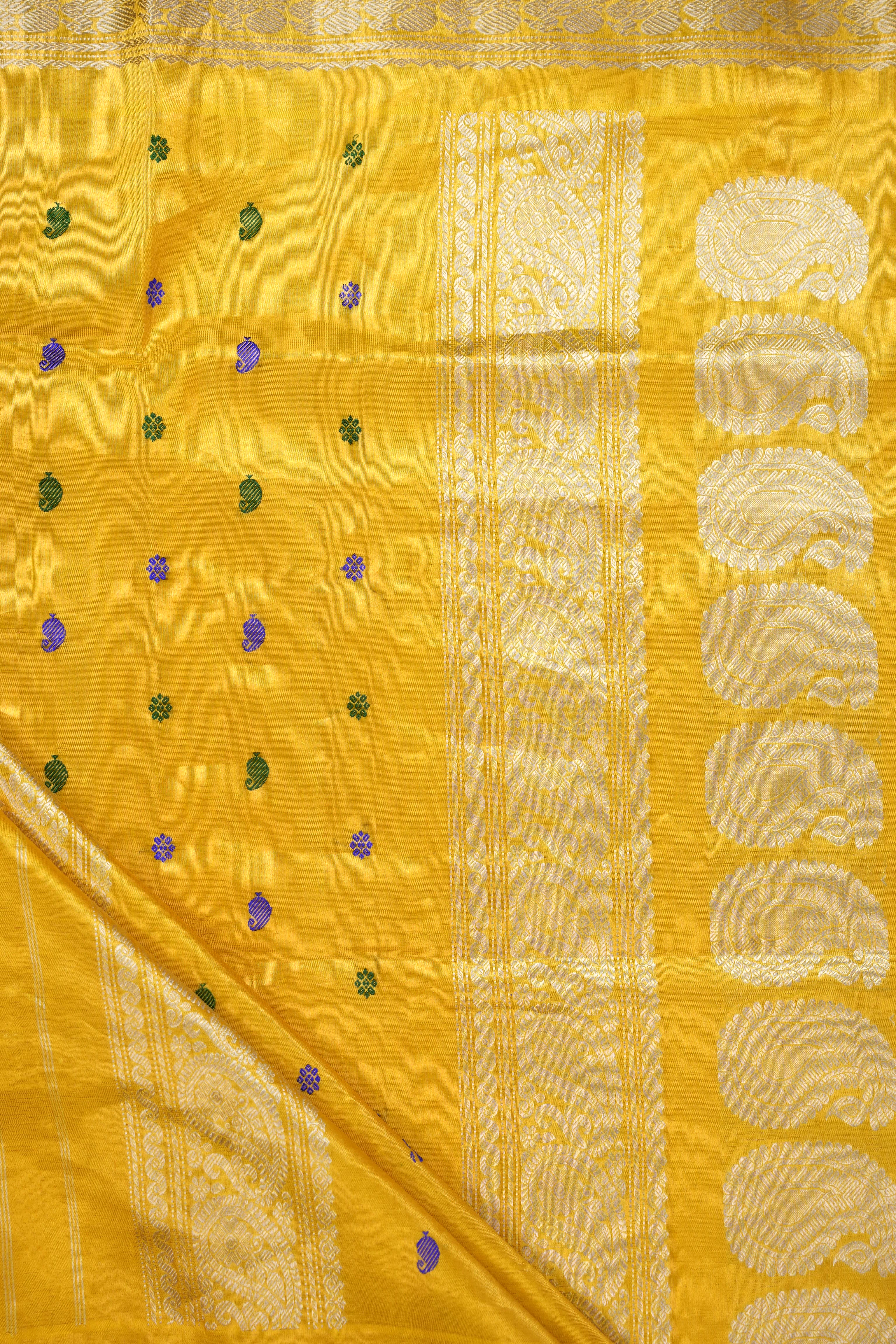 Aqua Blue Gadwal Silk Saree - Saavari - SSABGSS17