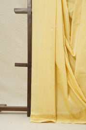 Light Yellow Cotton Paithani Saree - SRLYCPS595
