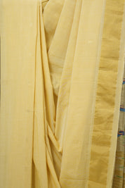Light Yellow Cotton Paithani Saree - SRLYCPS595