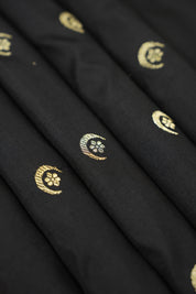 Black Silk Paithani Saree - Saavari - SSBSPS41