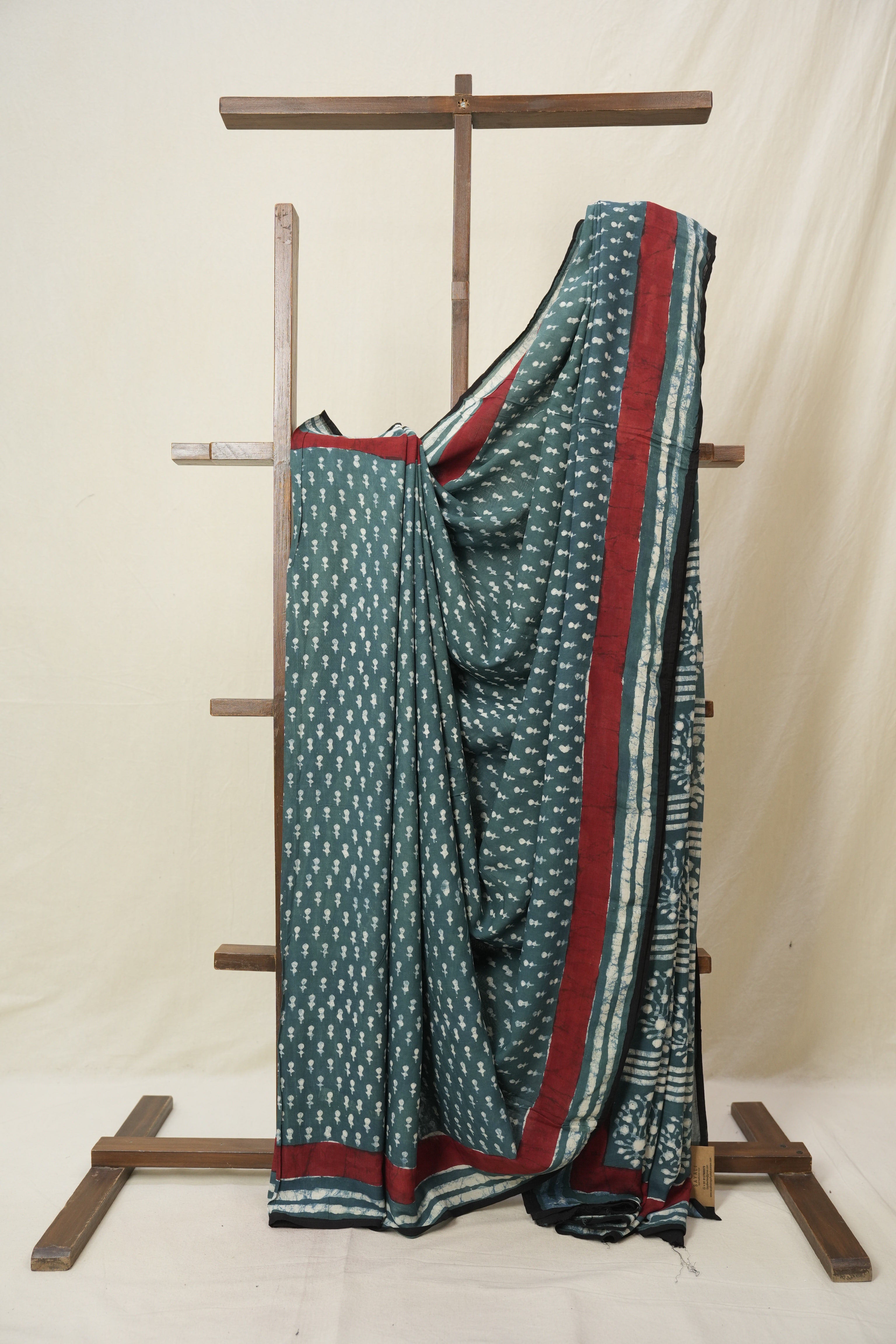 Dusty Green HBP Modal Silk Saree - SRDGMSS591