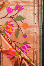 Black Silk Paithani Saree - Saavari - SSBSPS41