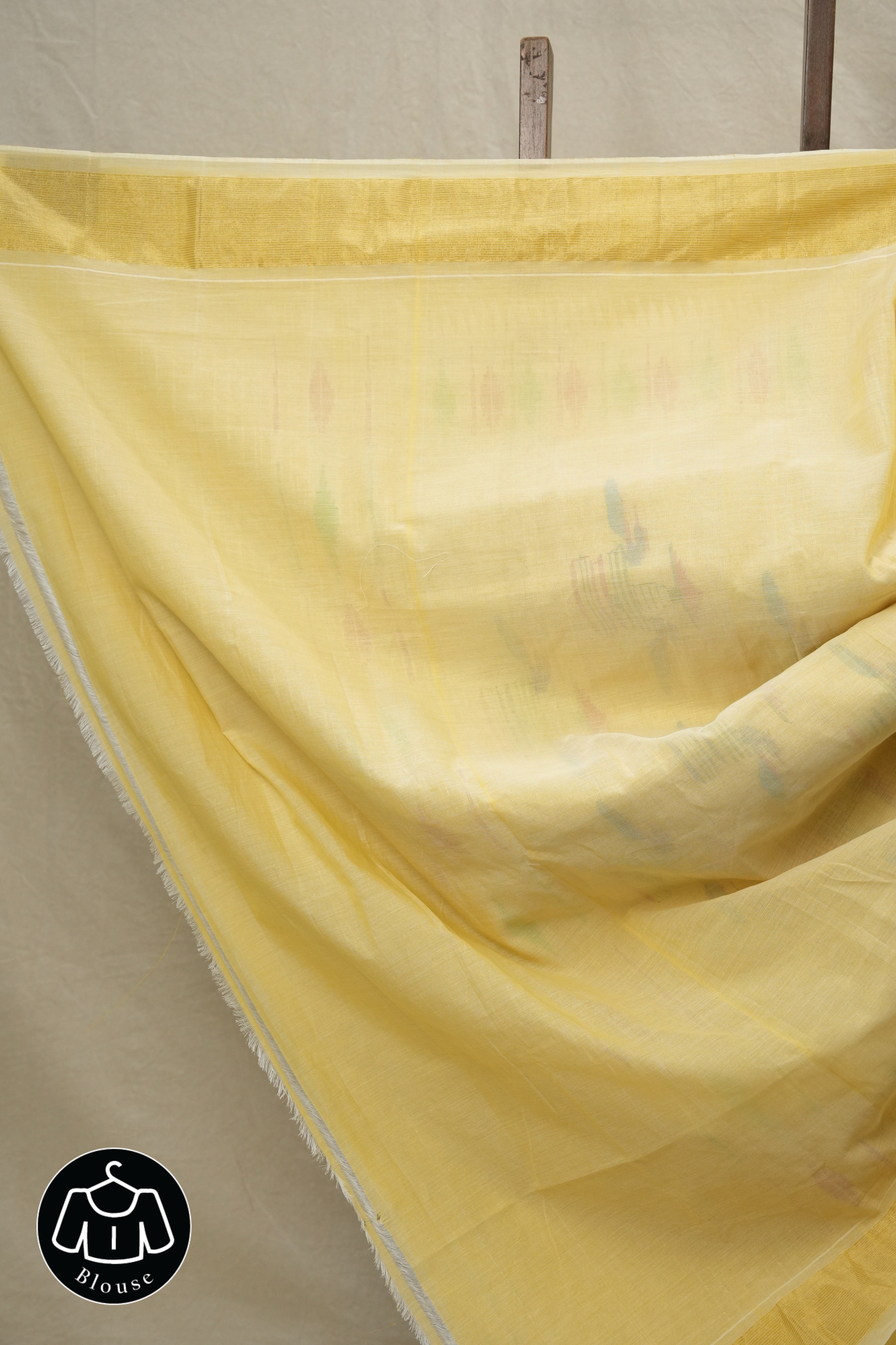 Light Yellow Cotton Paithani Saree - SRLYCPS595