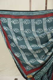 Dusty Green HBP Modal Silk Saree - SRDGMSS591