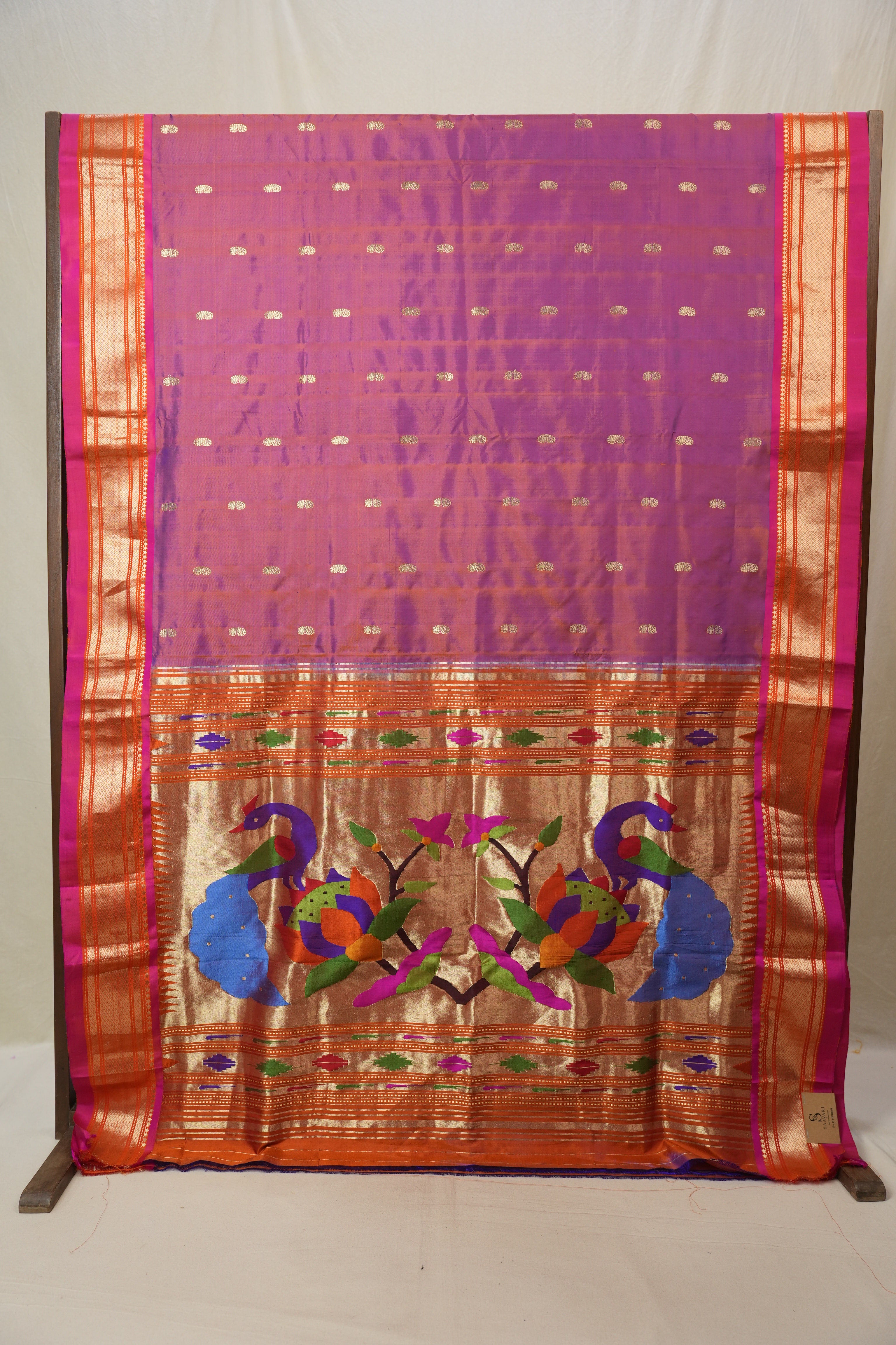 Dual Tone Purple Silk Paithani Saree - Saavari - SSDTPSPS46
