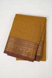 Dark Mustard Kanchi Cotton Saree - SRDMKCS1081