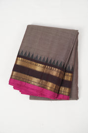 Two Tone Grey Kanchi Cotton Saree - SRTTGKCS1079