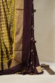 Mehndi Green Pochampalli Silk Ikat Saree - SRMGPSIS234