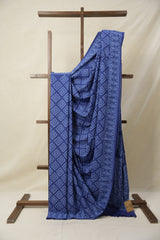 Blue HBP Cotton Saree - SRBCS3192