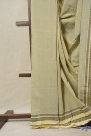 Beige Cream Cotton Ilkal Saree With Gayatri Border - SRBCCIS859