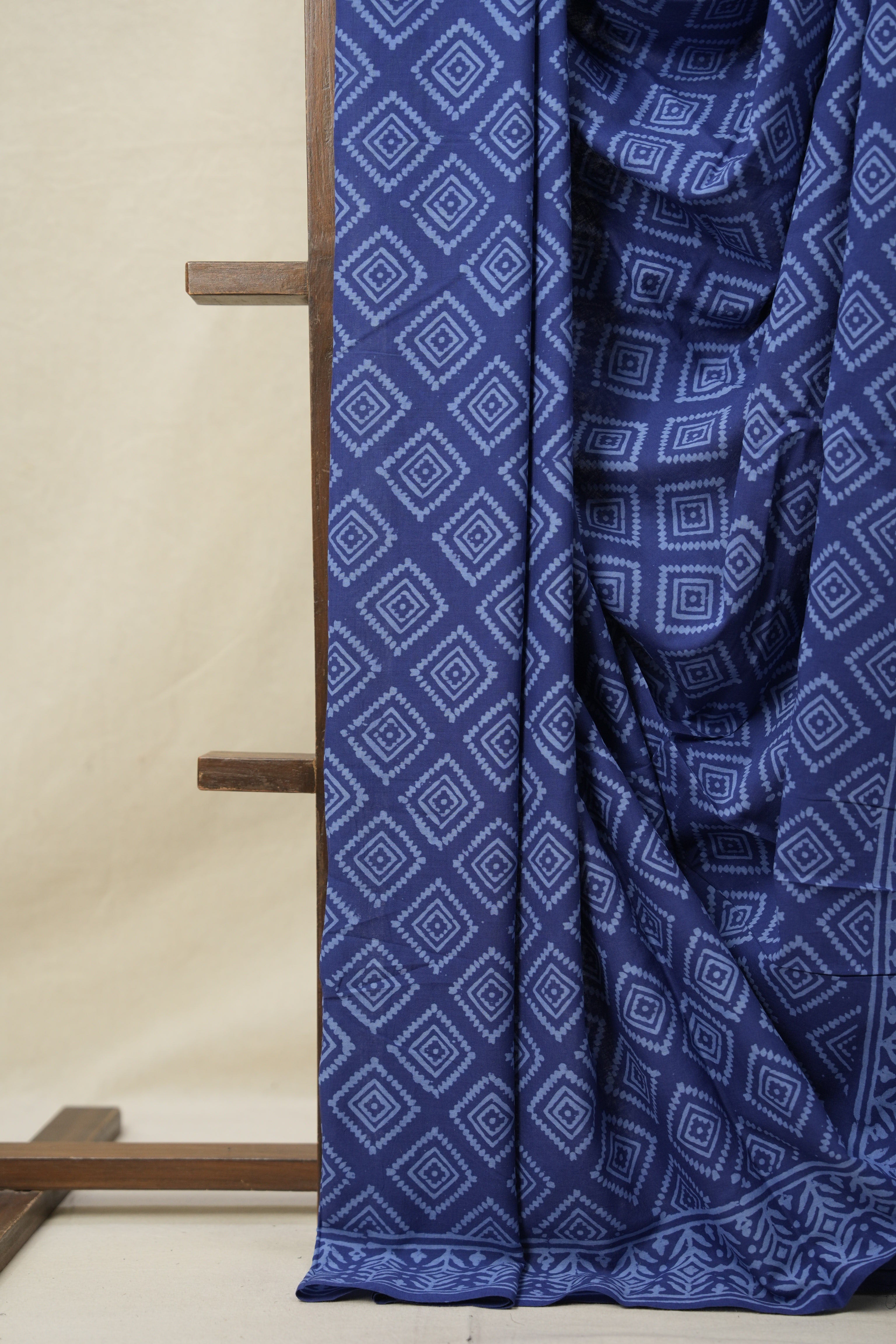 Blue HBP Cotton Saree - SRBCS3192