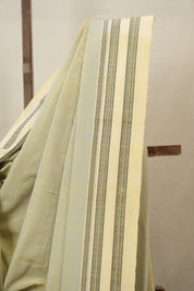 Beige Cream Cotton Ilkal Saree With Gayatri Border - SRBCCIS859