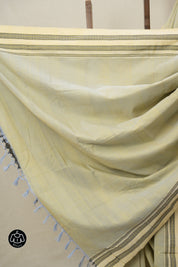 Beige Cream Cotton Ilkal Saree With Gayatri Border - SRBCCIS859