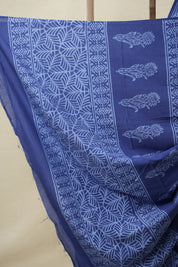 Blue HBP Cotton Saree - SRBCS3192