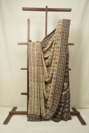 Cream HBP Modal Silk Saree - SRCSMS694
