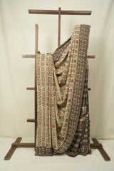 Cream HBP Modal Silk Saree - SRCSMS694